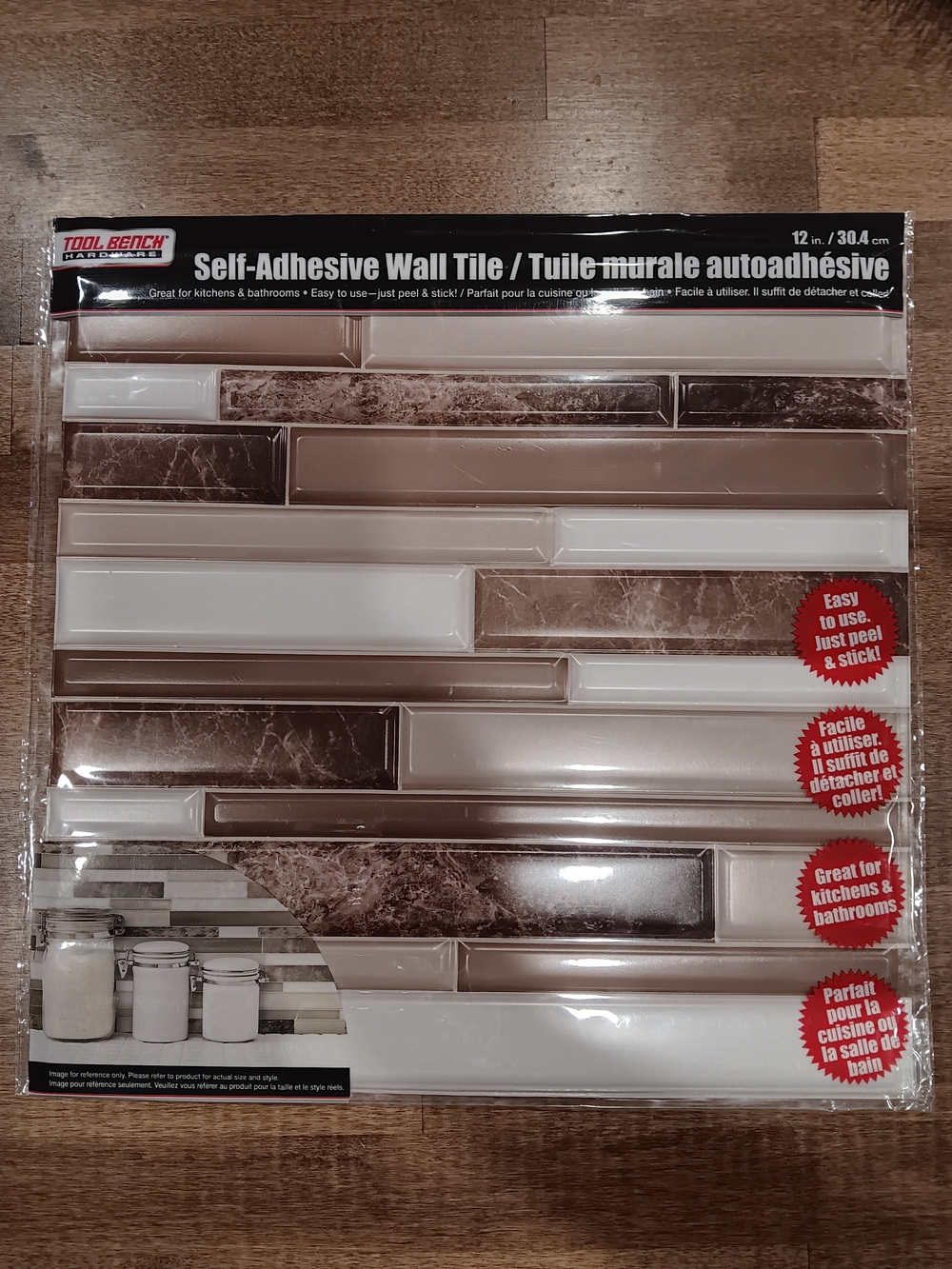 New Self-Adhesive Wall Tile Lot Of 49 Browns & Cream Tones